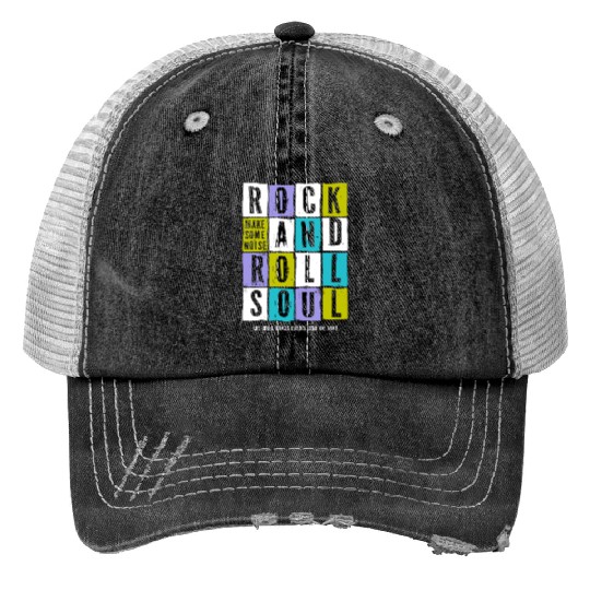 guitar player rock roll Trucker Hats