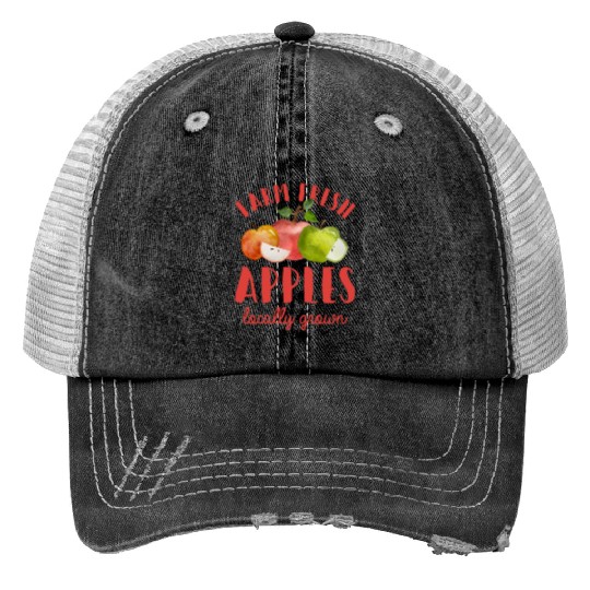 Apple Picking Farm Fresh Apples Farmer For Kids Trucker Hats