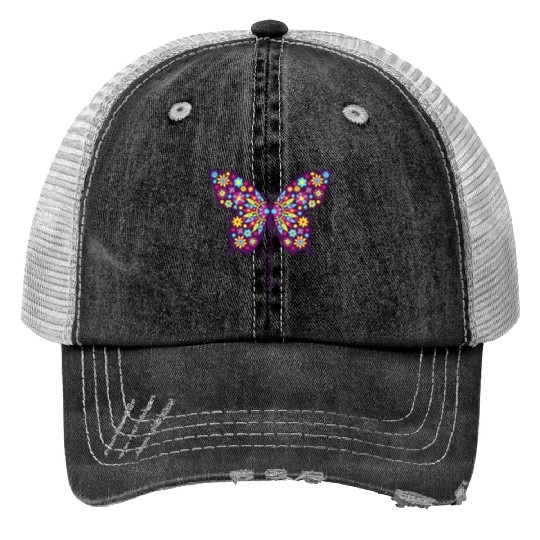 butterflies floral Trucker Hats