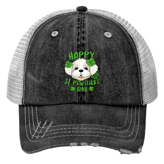 Saint Pawtricks Day Dog Lovers Keepers Pet Owners Trucker Hats