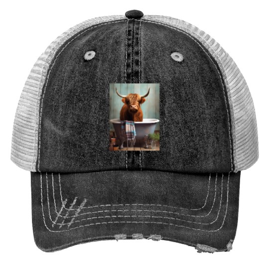 Highland Cow Trucker Hats
