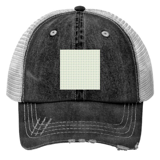 Teal Squares Pattern Trucker Hats
