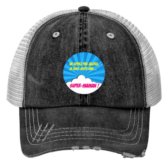 Super-mom super-hero. Best mom Mother's day Comics Trucker Hats