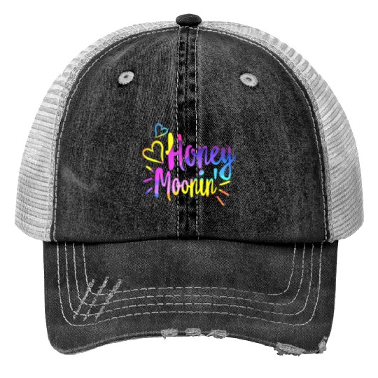 Honeymoonin Trucker Hats Newlywed Trucker Hats Wifey Hubby