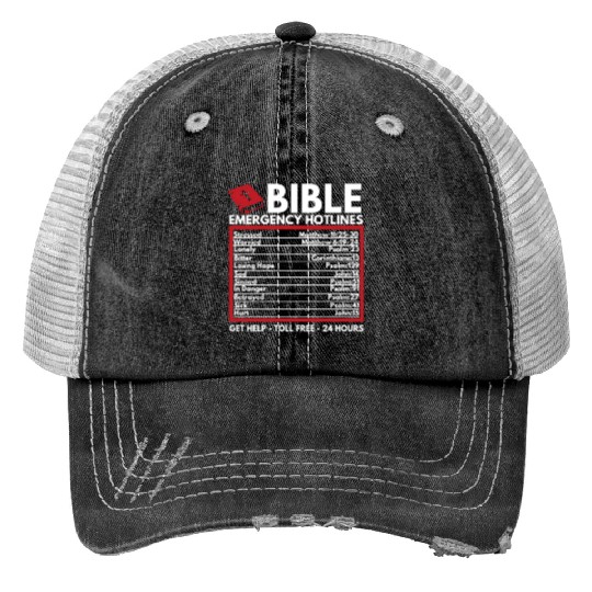 Bible Emergency Numbers Christian Bible Jesus Trucker Hats