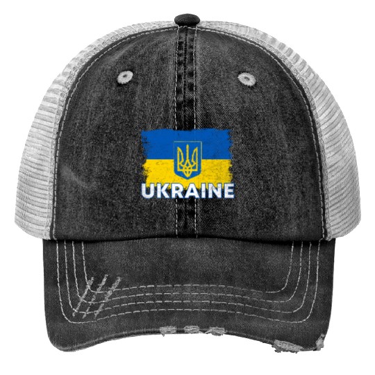 Ukrainian Flag Ukraine Flag Ukraine Trucker Hats