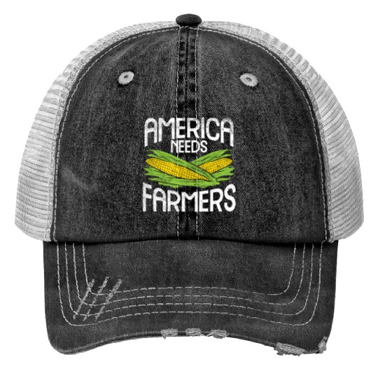 America Needs Farmers Agriculture Corn Farming Trucker Hats