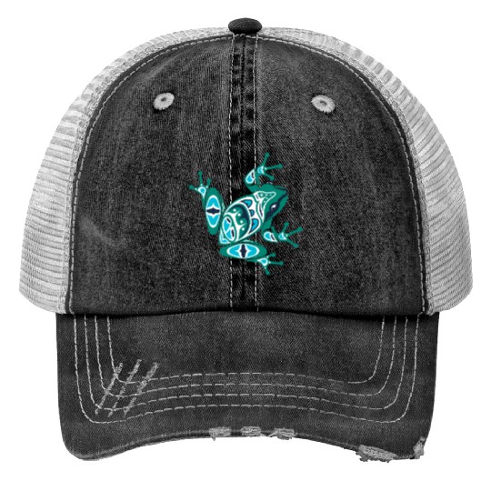 Native American Indian Style Frog Pacific Northwes Trucker Hats
