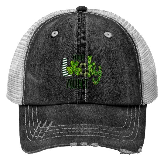 One Lucky Aun Shamrock St Patrick'S Day Trucker Hats