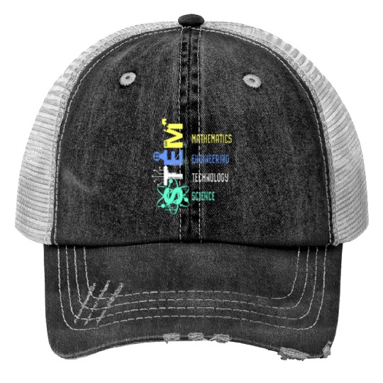 Stem Teacher Science Technology Engineer Math Trucker Hats