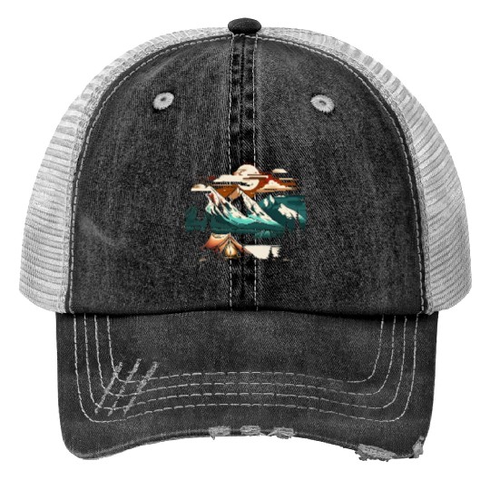 Calm Wild Night Trucker Hats
