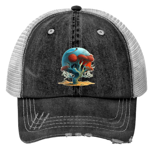 Desert Crimson Dreaming Trucker Hats