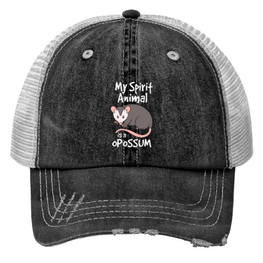 Opossum My rit Animal Is A Opossum Trucker Hats