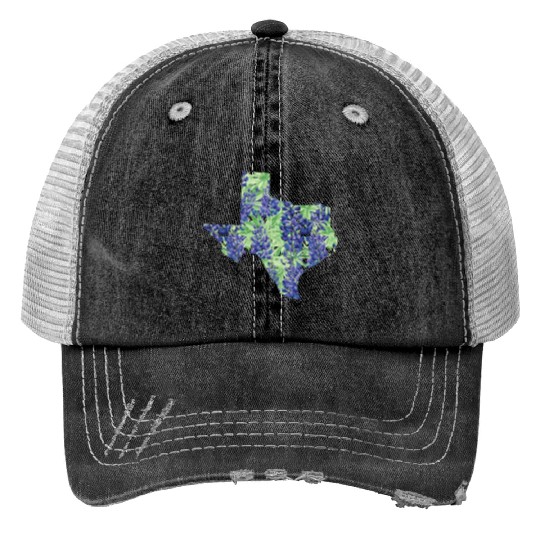 Tx Bluebonnet Texas Native Bluebonnets Trucker Hats
