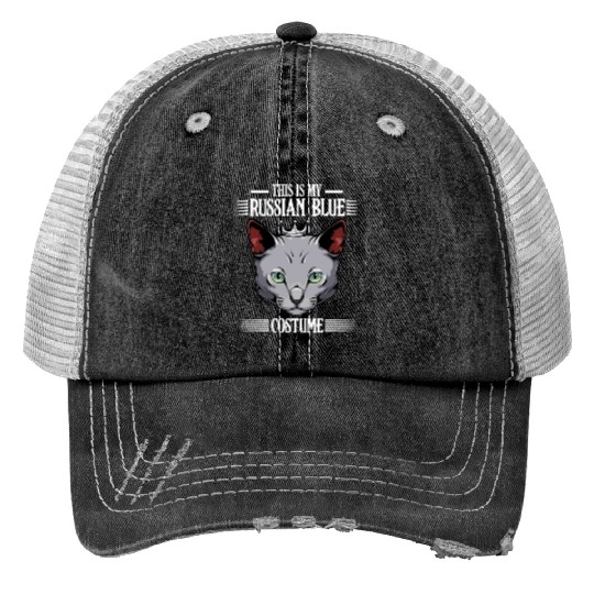 This Is My Russian Blue Costume Funny Cat Lover Trucker Hats