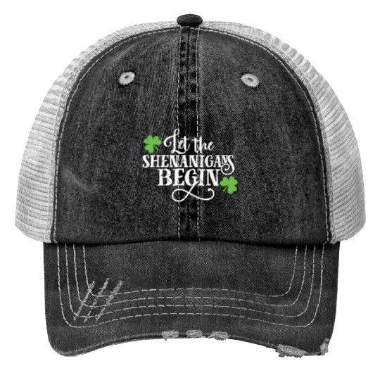 Shenanigans Saint Patric Day Fun Let Trucker Hats
