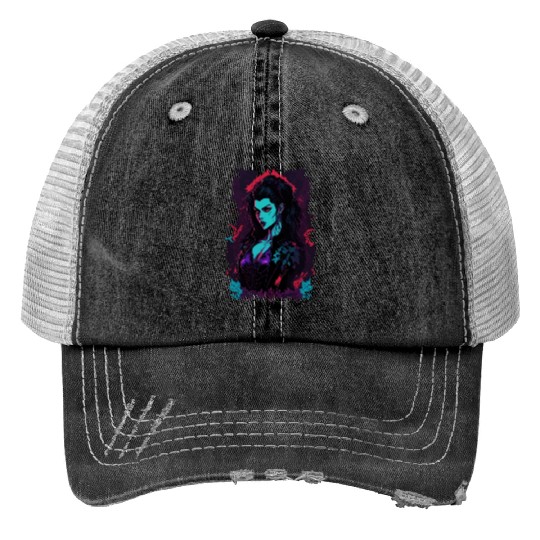 Vampire Girl Trucker Hats