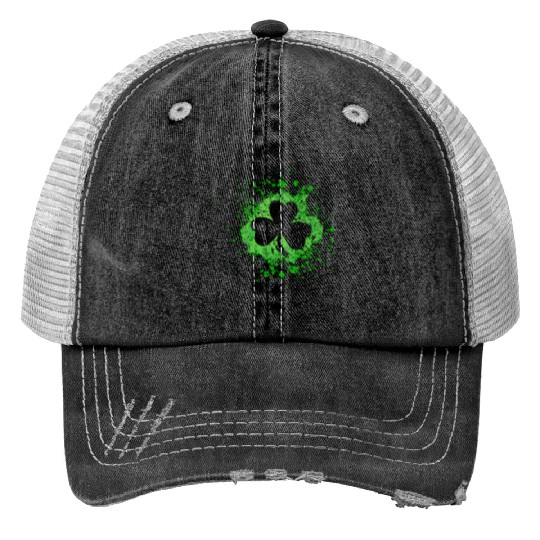 2-Sided Erin Go Bragh Shamrock Celtic Knot And Trucker Hats