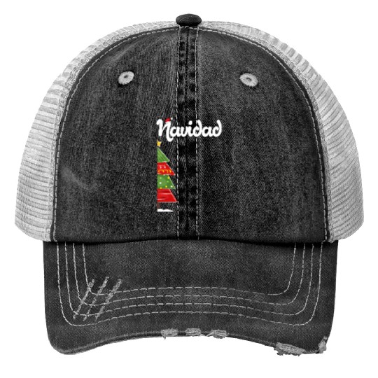Feliz Navidad Spanish Ugly Trucker Hats