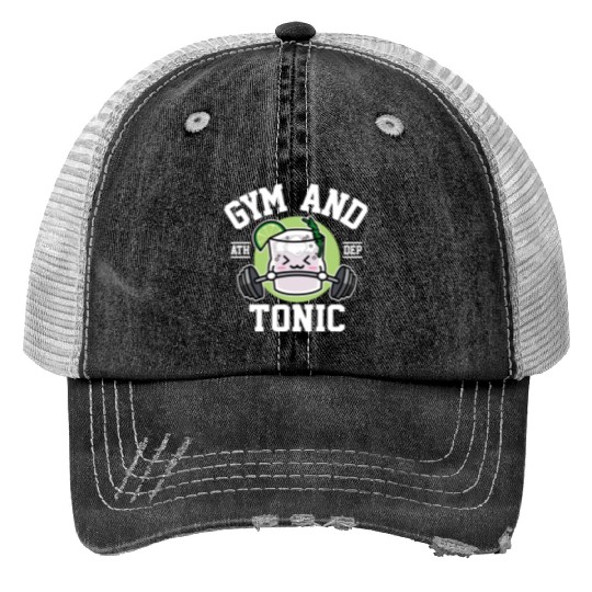 Gym And Tonic Cute Drink And Workout Trucker Hats