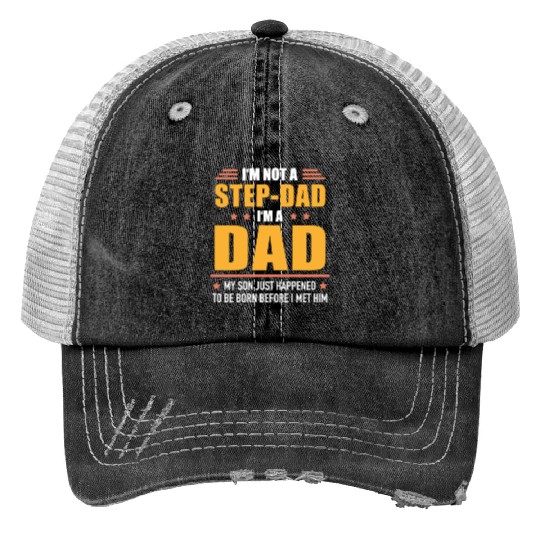Step-Dad Stepfathers Son Nursing Father Gift Trucker Hats