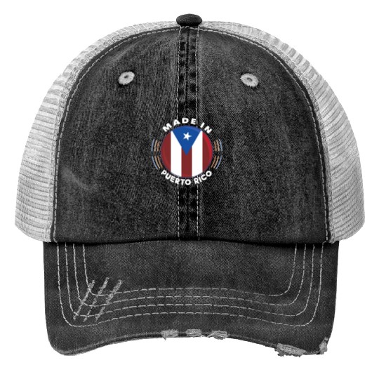 Made In Puerto Rico Vintage Puerto Rico Flag By Trucker Hats