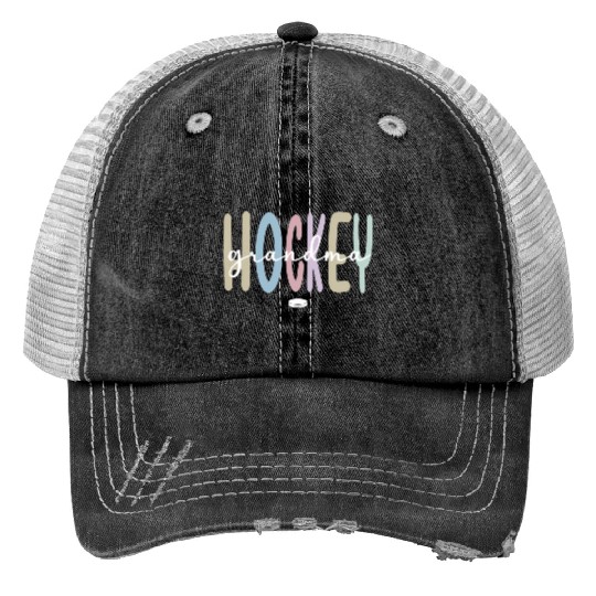 Proud Ice Hockey Grandma Ice Hockey Grandmother Trucker Hats