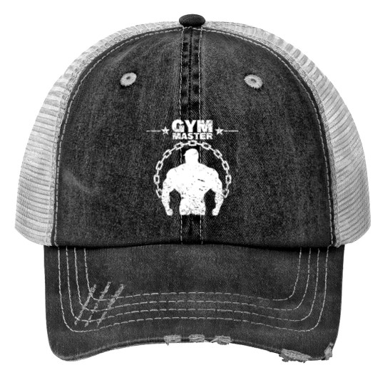 Gym master white Trucker Hats
