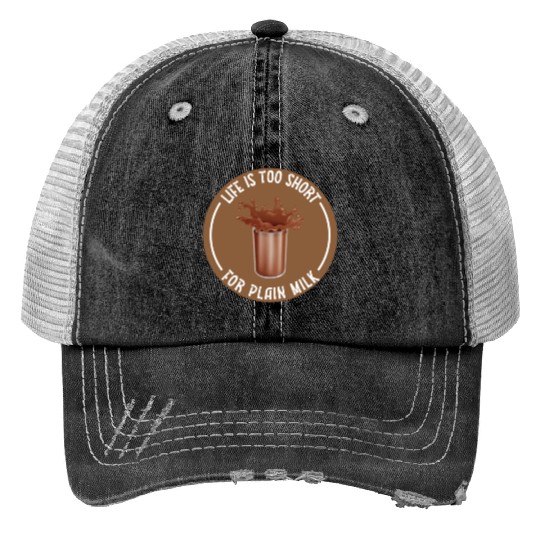 I Love Chocolate Milk Lover Funny Chocolate Milk Trucker Hats