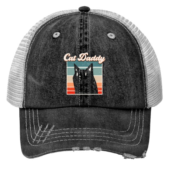 Cat Daddy Synthwave Trucker Hats
