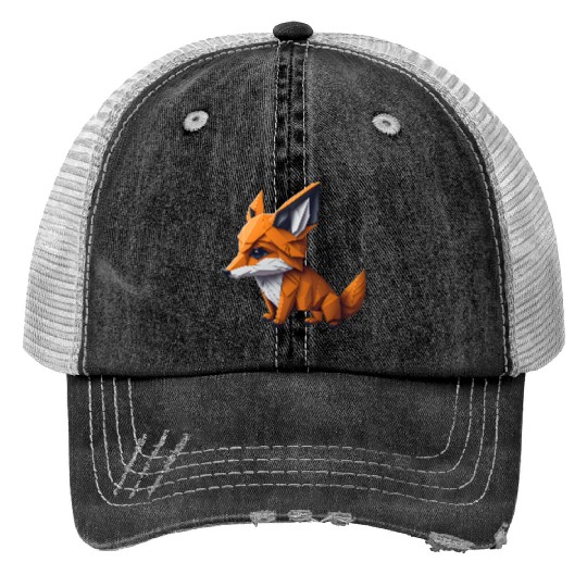 Tangram Fox Trucker Hats