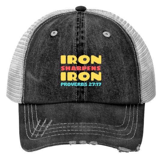 Iron Sharpens Iron nature Trucker Hats