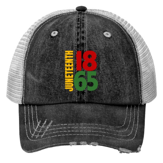 Black Proud African American For Juneteenth Trucker Hats