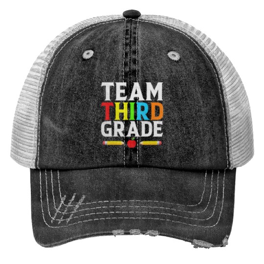 Funny Back To School Teacher Student Team Third Trucker Hats