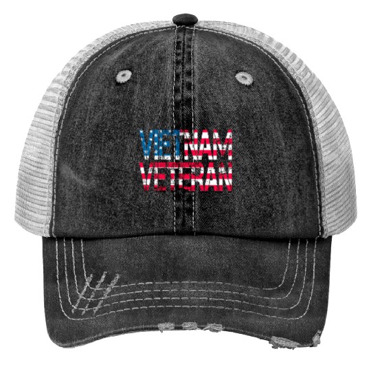 Vietnam Veteran Us Flag Vietnam Vets Trucker Hats