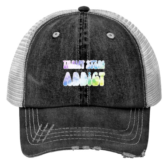 Thrift Store Addict pastel clouds Trucker Hats