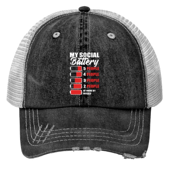 My Social Battery Loner Trucker Hats
