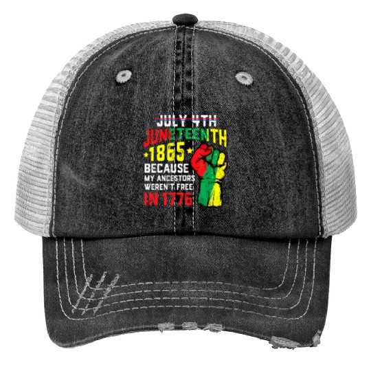 July 4Th Juneteenth 1865 African Melanin Black Pro Trucker Hats