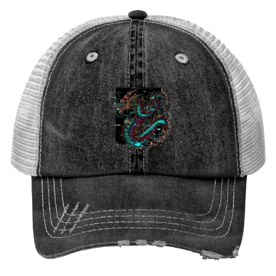 Digital Dragon Trucker Hats