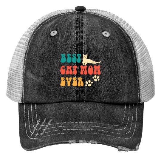 Best Cat Mom Ever Mothers Day - Cat For Trucker Hats