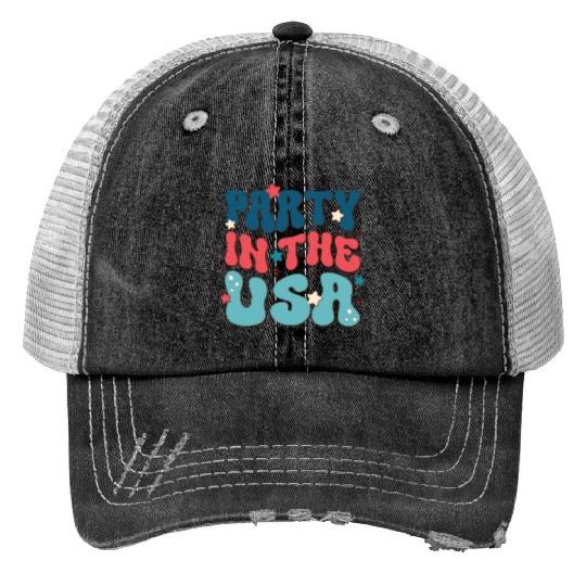 Party In The USA, Independence Day Trucker Hats
