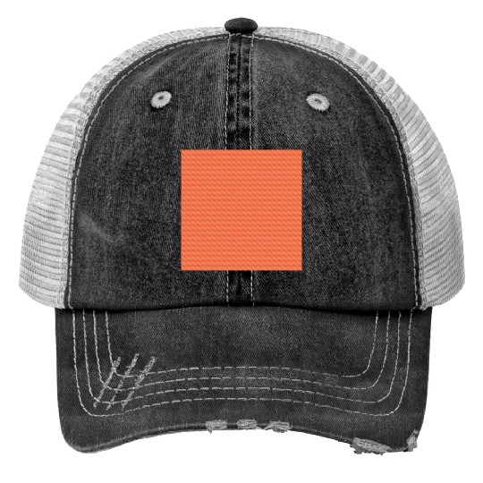 Retro Orange Geometric Pattern Trucker Hats