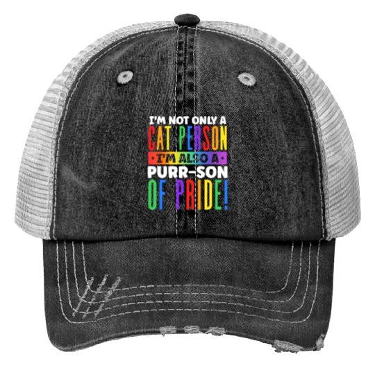 I'm Not Only a Cat Person I'm Rainbow Cat Lover Trucker Hats