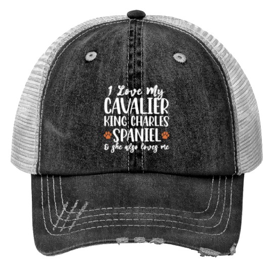 I Love My Cavalier King Charles Spaniel Trucker Hats