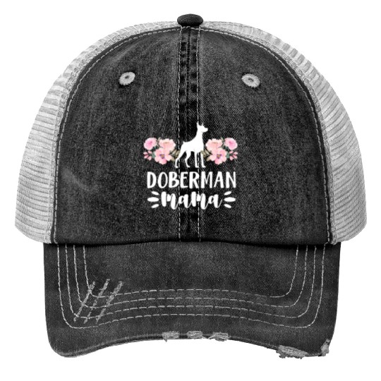 Doberman Mama Trucker Hats
