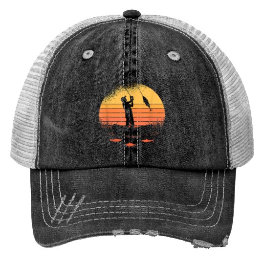Funny Fishing Design For Men Women Bass Fly Fishin Trucker Hats