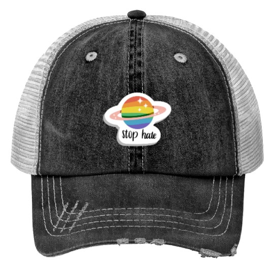 Stop hate - Pride - rainbow Trucker Hats