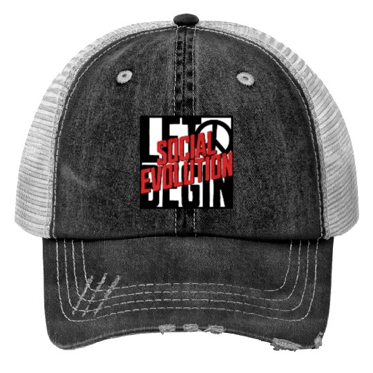 Social Evolution Trucker Hats