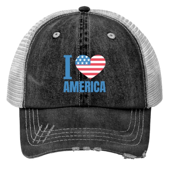 I Love America Trucker Hats