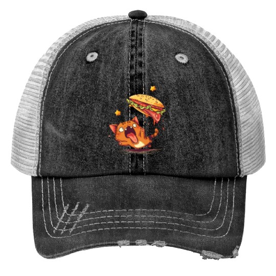 Cat and Taco A Perfectly Delicious Pair Trucker Hats